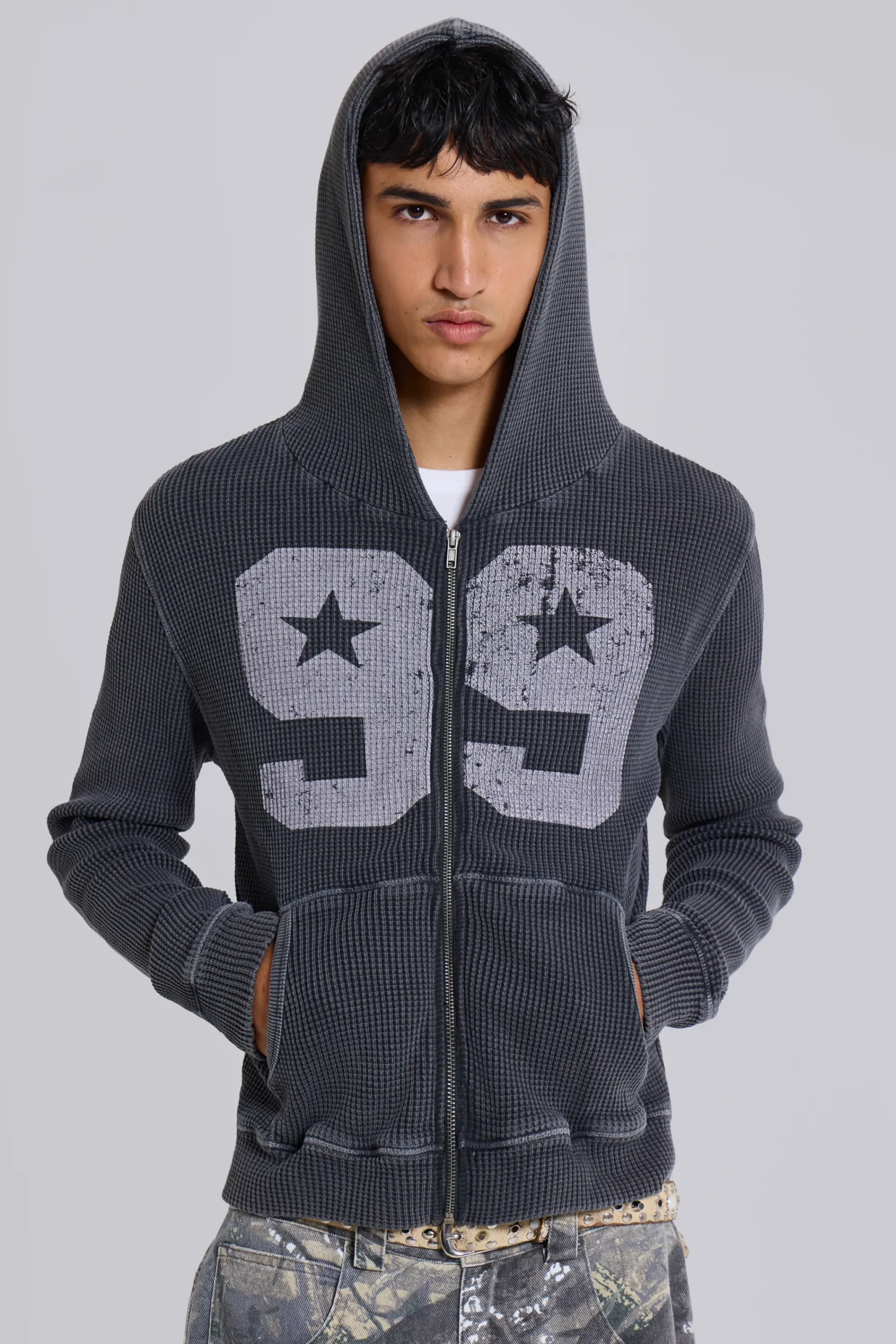New Jaded London 99 Waffle Hoodie