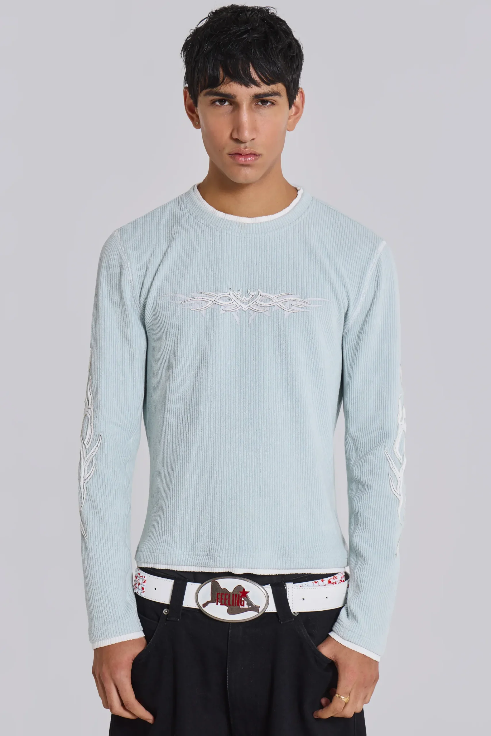Sale Jaded London Aqua Tattoo Applique Tee