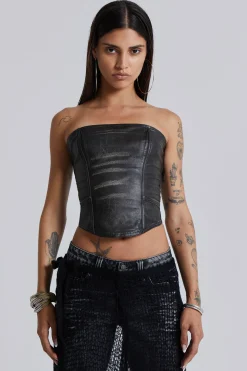 Flash Sale Jaded London Ash Faux Leather Corset