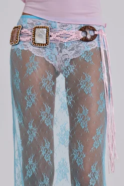 Online Jaded London Beaded Shell Woven Belt