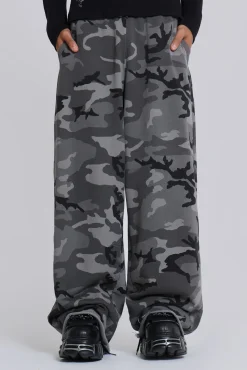 Online Jaded London Black Baggy Camo Monster Joggers
