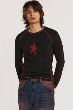 Discount Jaded London Black Starstruck Tee