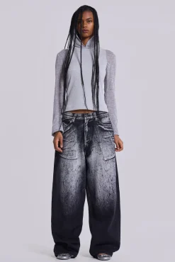 Flash Sale Jaded London Black White Wash XL Colossus Jeans