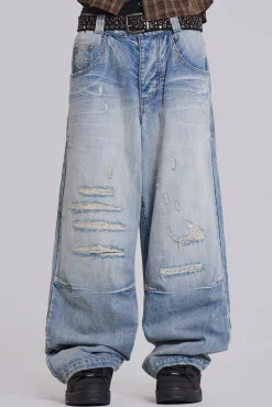 Cheap Jaded London Bleach Repaired Low Rise Colossus