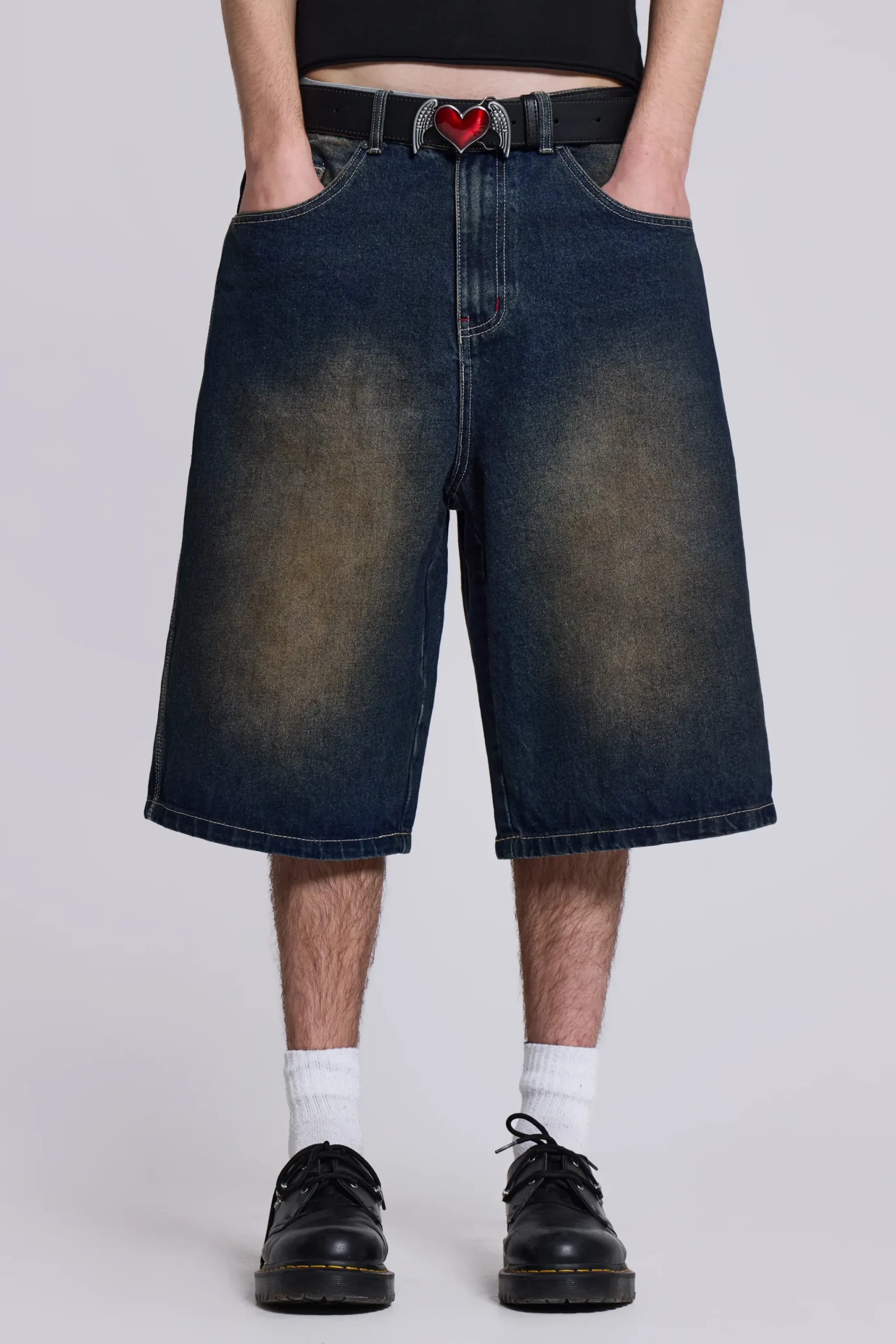 Fashion Jaded London Bronx Jumbo Fit Denim Jorts