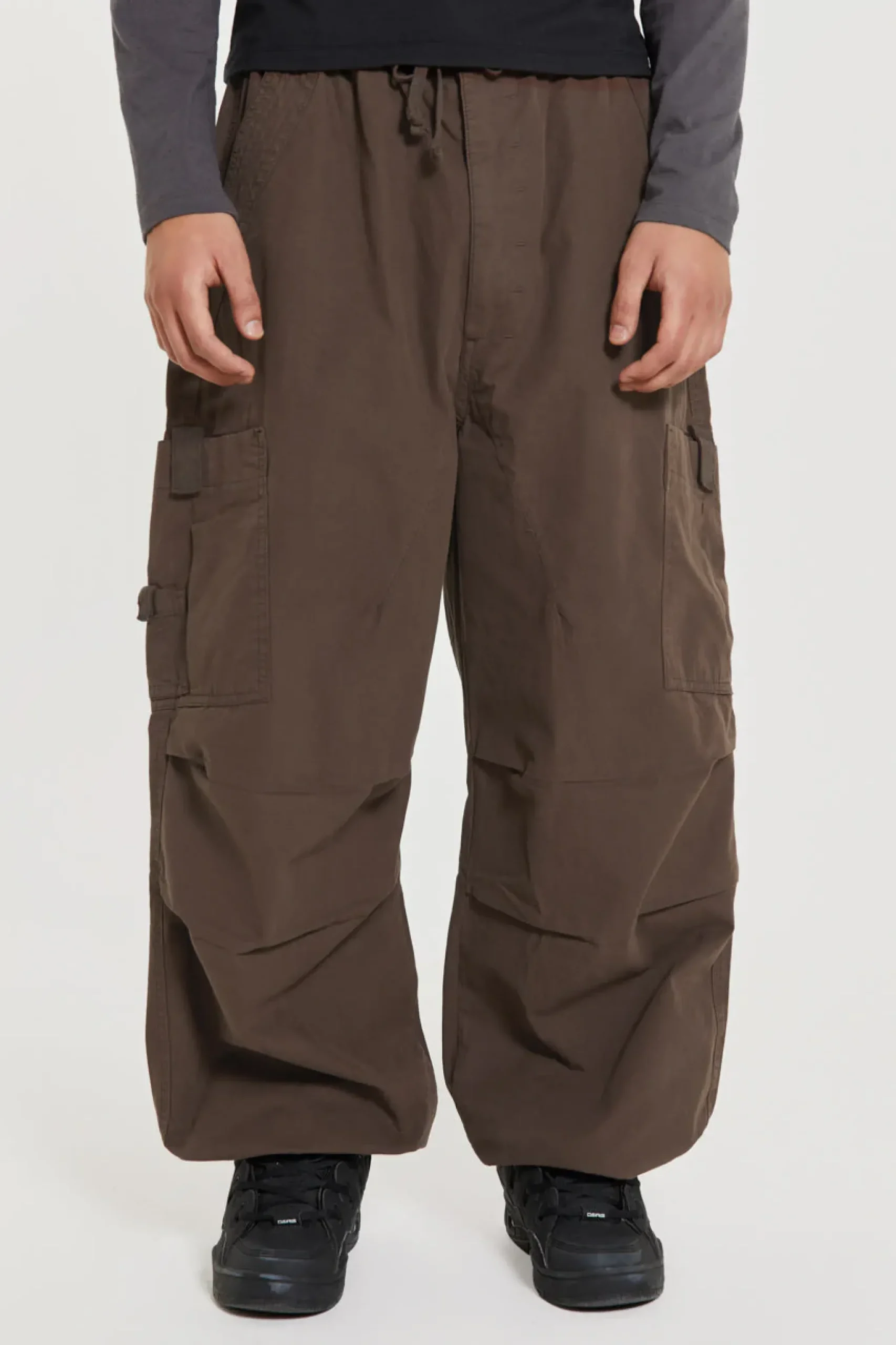 Outlet Jaded London Brown Parachute Cargo Pants
