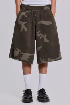 Discount Jaded London Camo Monster Jogger Shorts