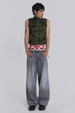 Best Sale Jaded London Camo Polar Knit Vest