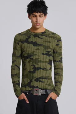 Sale Jaded London Camo Vault Knit