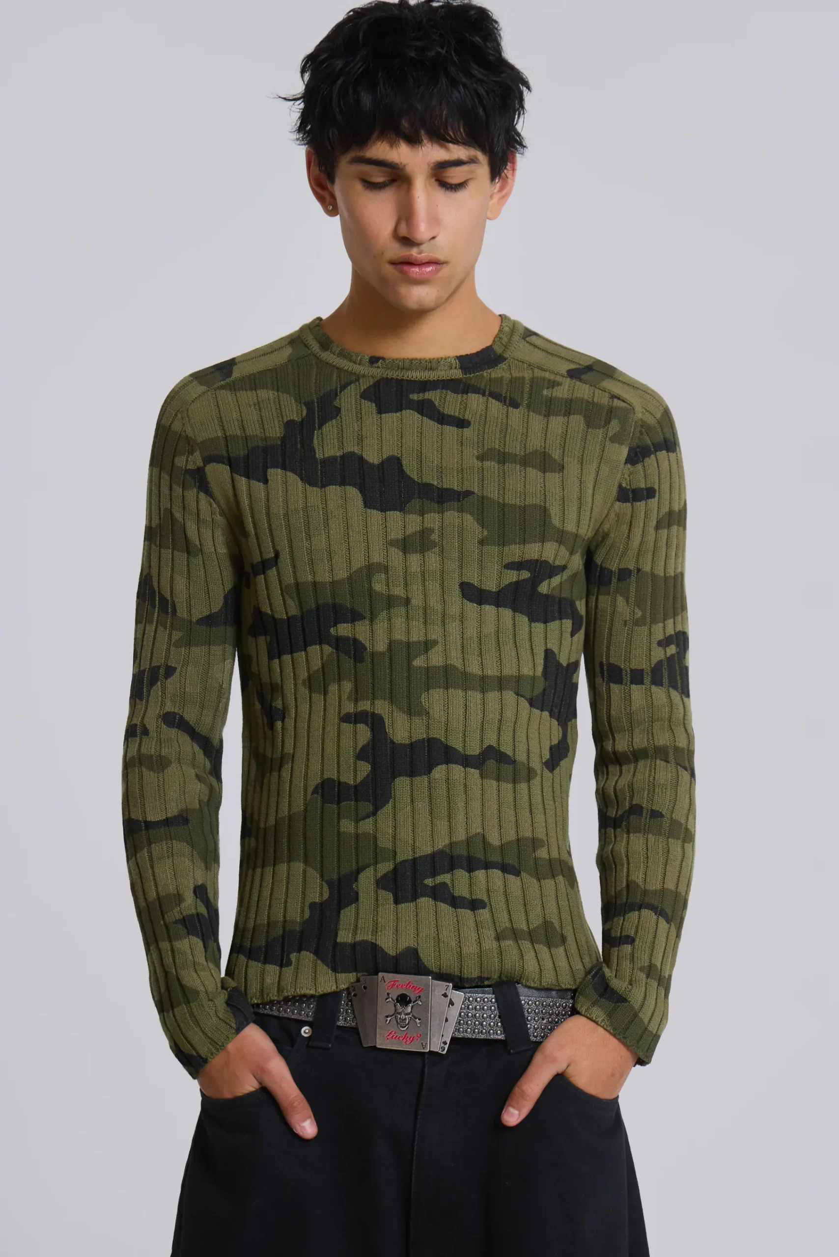 Sale Jaded London Camo Vault Knit