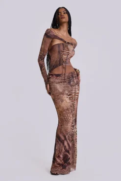 Best Jaded London Dahna Macrame Mesh Maxi Dress