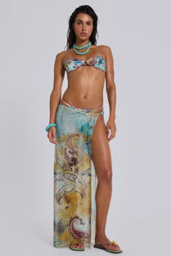 Flash Sale Jaded London Daria Mesh Maxi Sarong Skirt With Beaded Trim