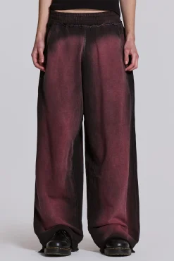 Online Jaded London Deep Red Fade Baggy Monster Joggers