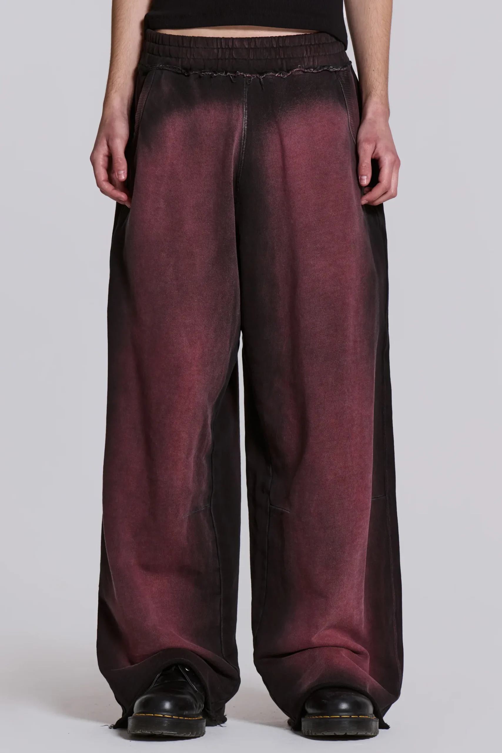 Online Jaded London Deep Red Fade Baggy Monster Joggers