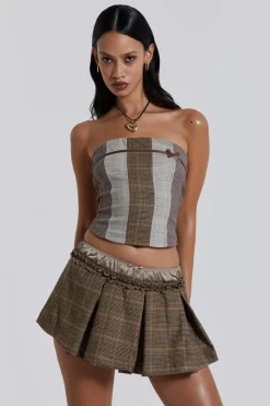 Best Sale Jaded London Demi Panelled Check Corset Top