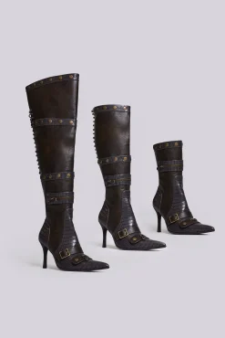 Clearance Jaded London Destiny 3 in 1 Boot in Brown