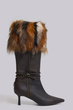 New Jaded London Fauna Faux Fur Healed Boot