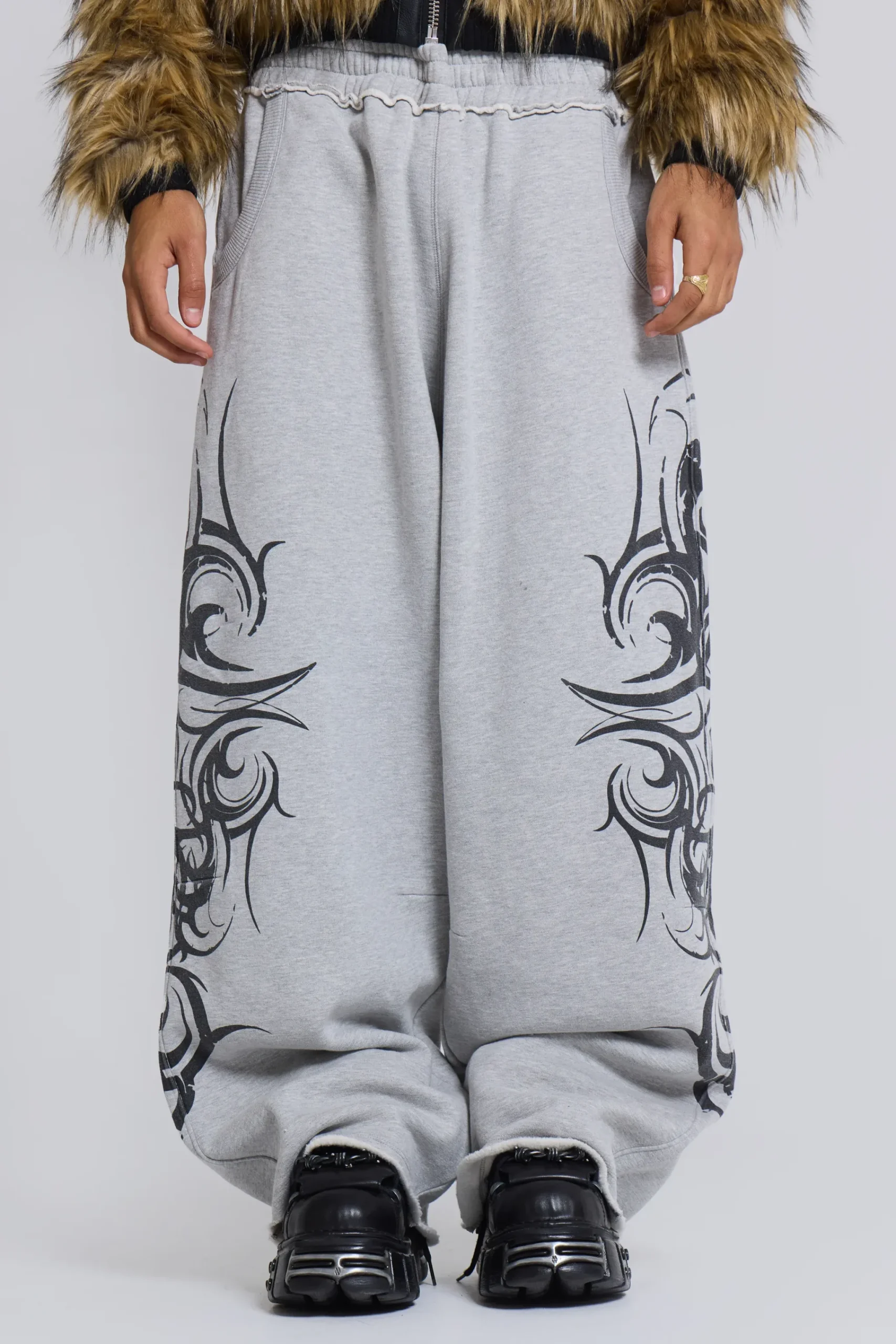 Discount Jaded London Grey Baggy Blade Joggers