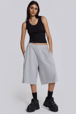 Hot Jaded London Grey Marl Monster Jogger Shorts