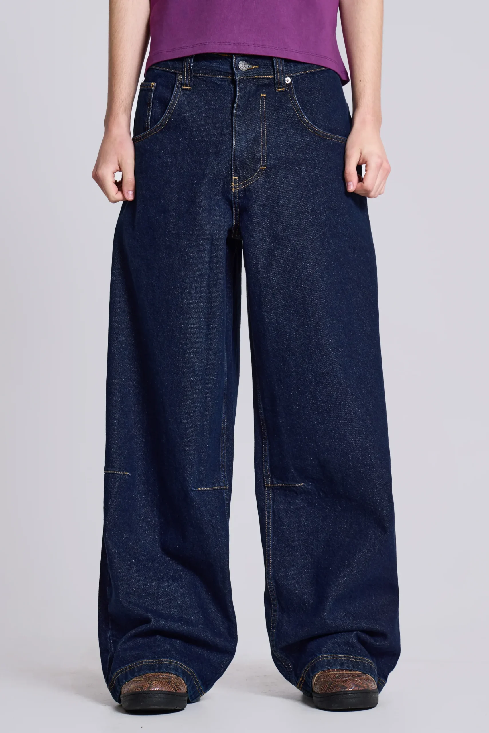 Flash Sale Jaded London Indigo Low Rise Colossus Baggy Jeans