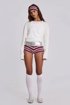 Online Jaded London Isla Stripe Mini Shorts