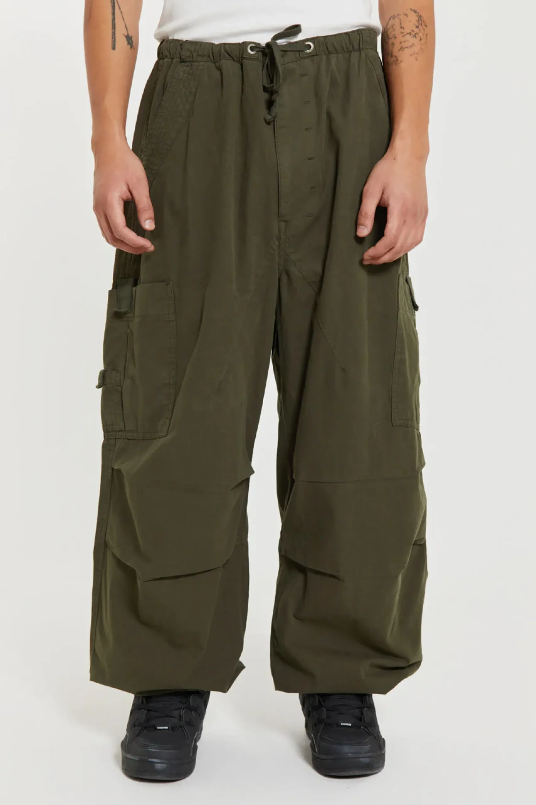 New Jaded London Khaki Parachute Cargo Pants