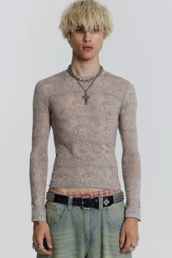 Shop Jaded London Leopard Mist Long Sleeve Top