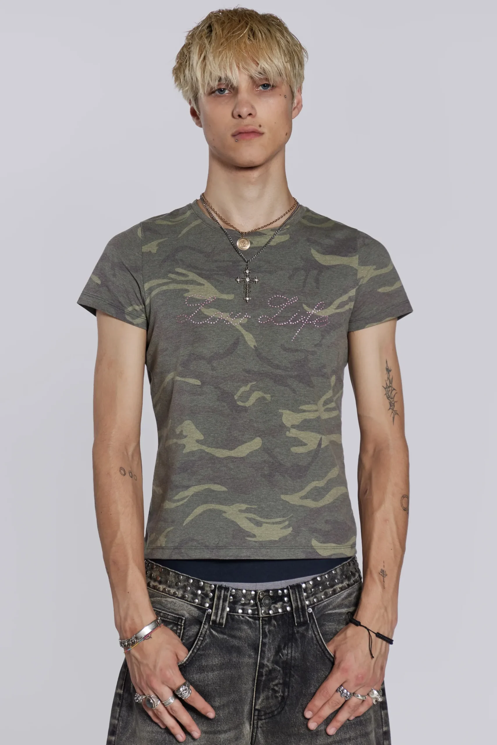 Hot Jaded London Low Life Camo Tee