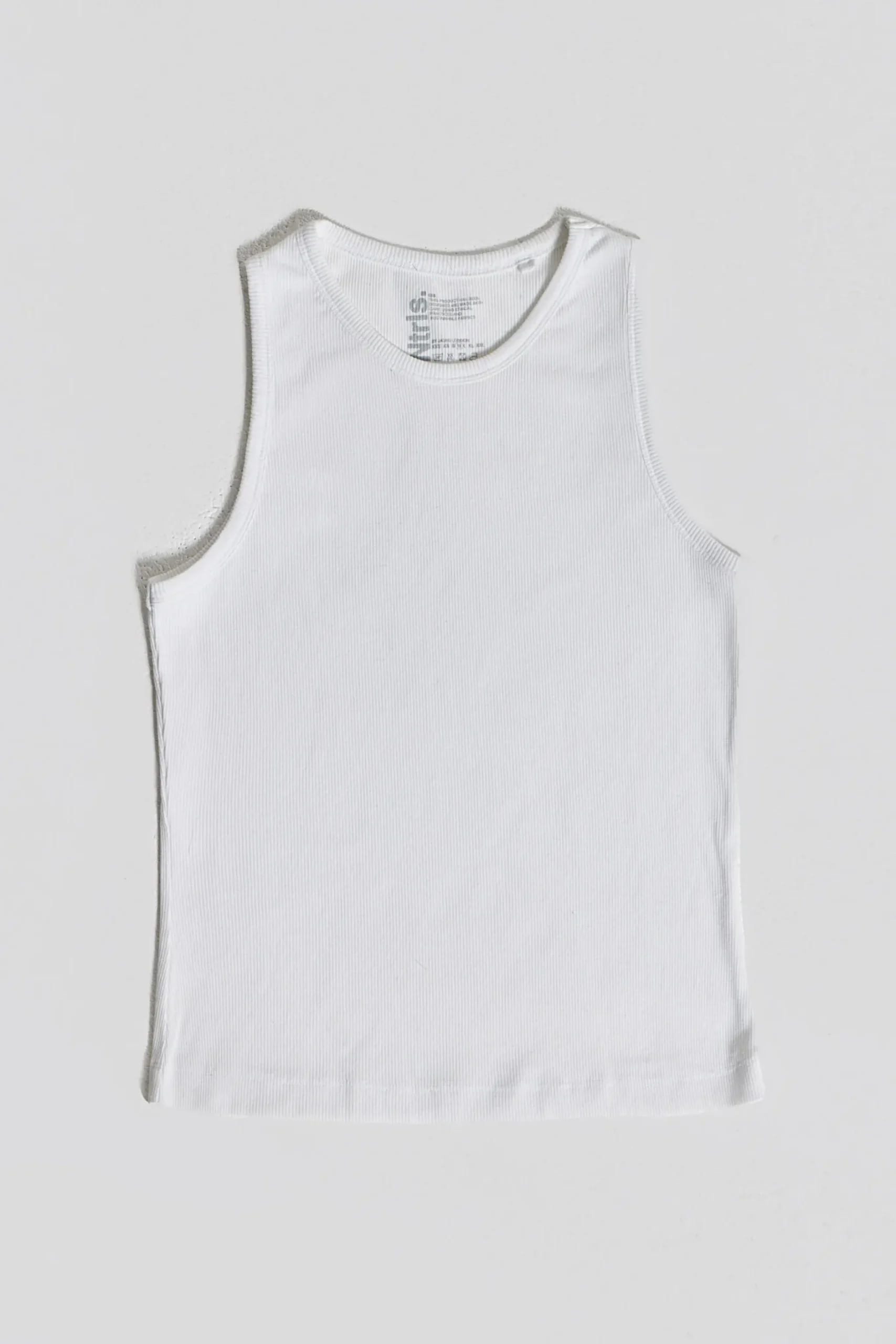 Store Jaded London NTRLS White Rib Vest