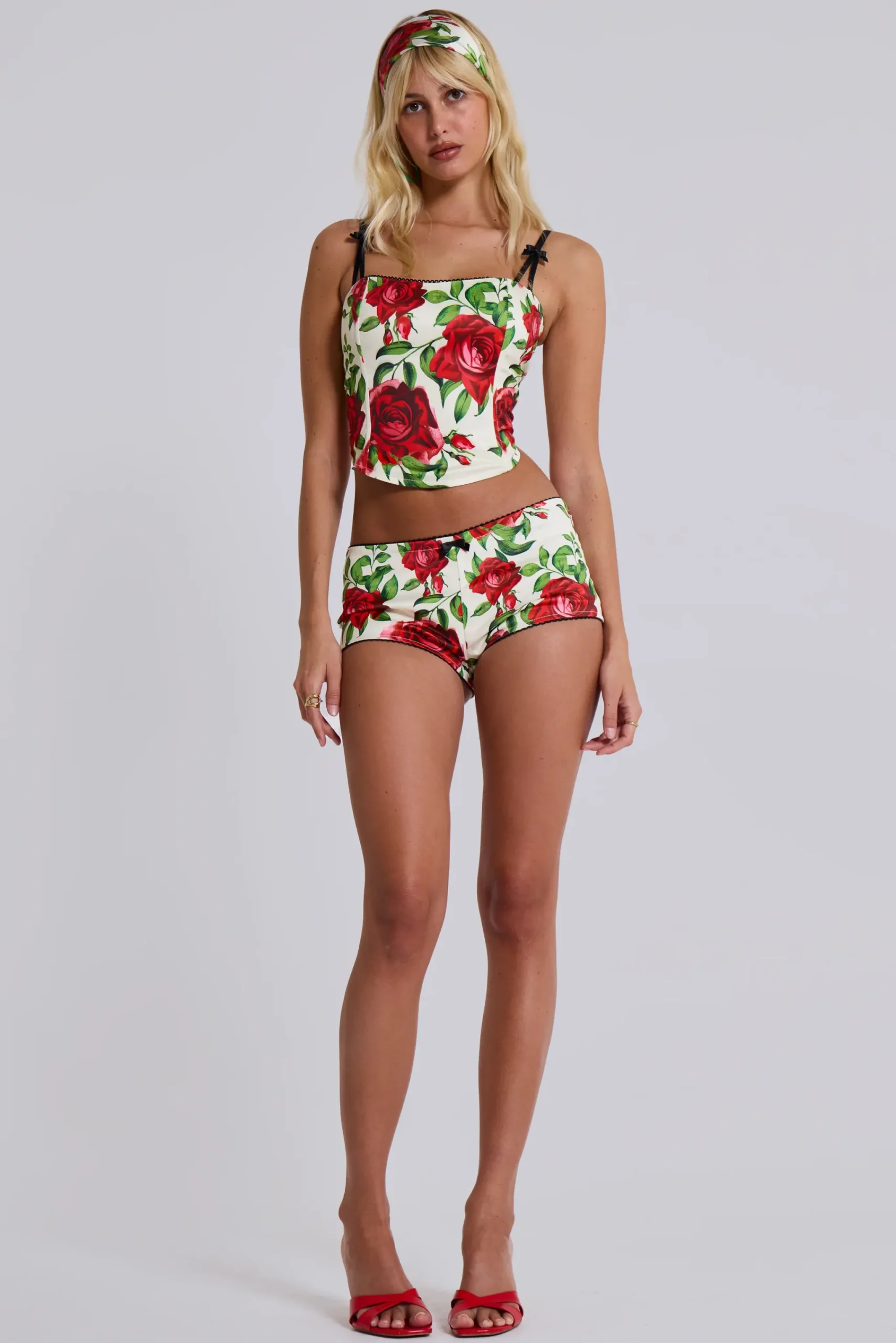 Outlet Jaded London Scarlet Satin Mini Shorts