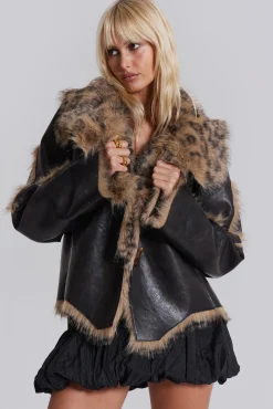 Online Jaded London Seone Faux Fur Jacket