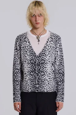 Fashion Jaded London Snow Leopard Chuck Cardigan