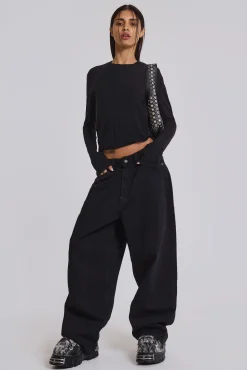 Cheap Jaded London Solid Black XL Colossus Jeans