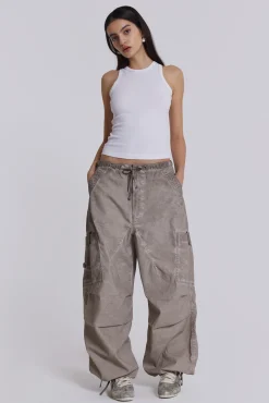 Sale Jaded London Stone Oil Wash Parachute Pants
