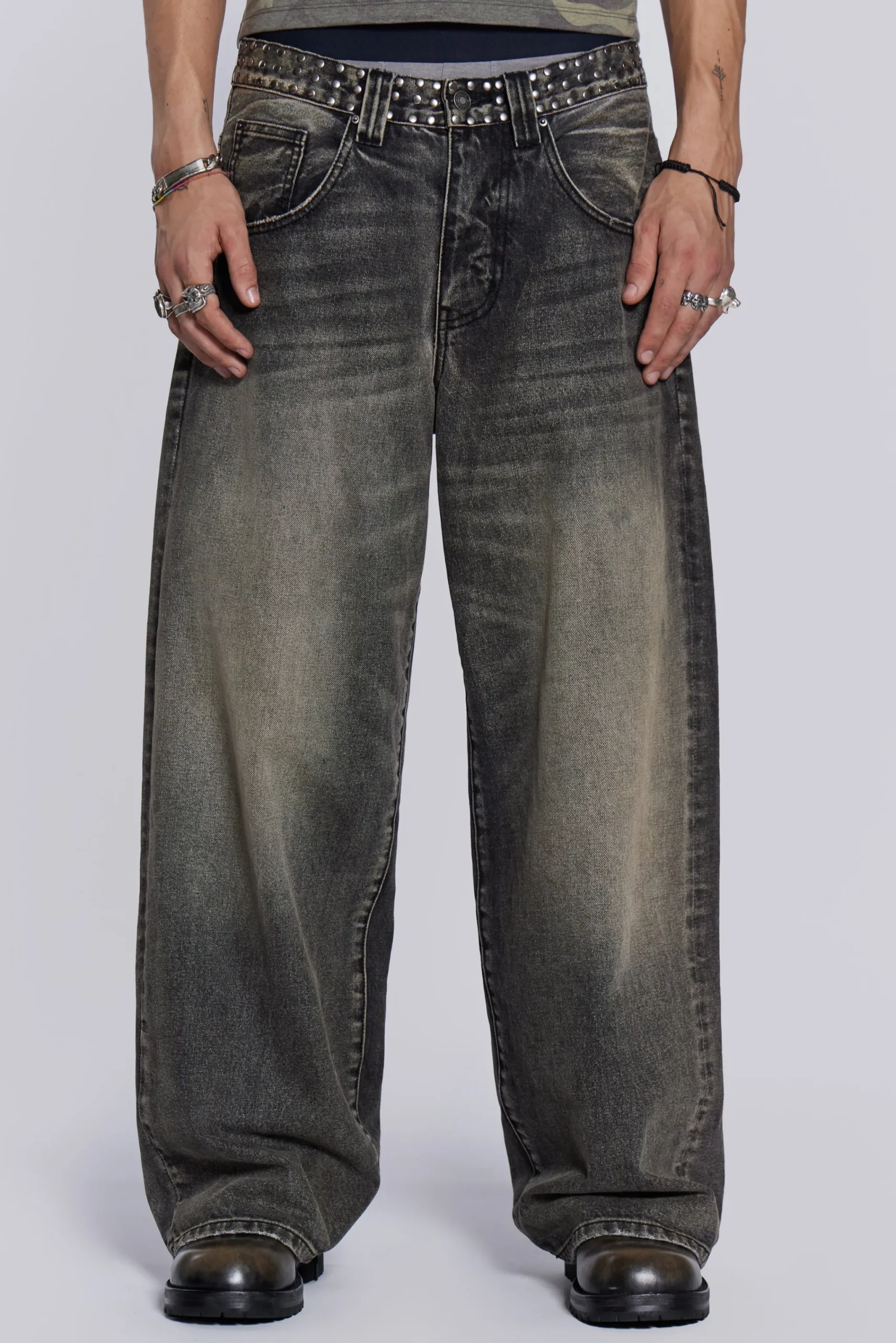 Fashion Jaded London Stud Colossus Jeans