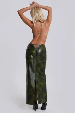 Store Jaded London Venom Faux Leather Maxi Skirt