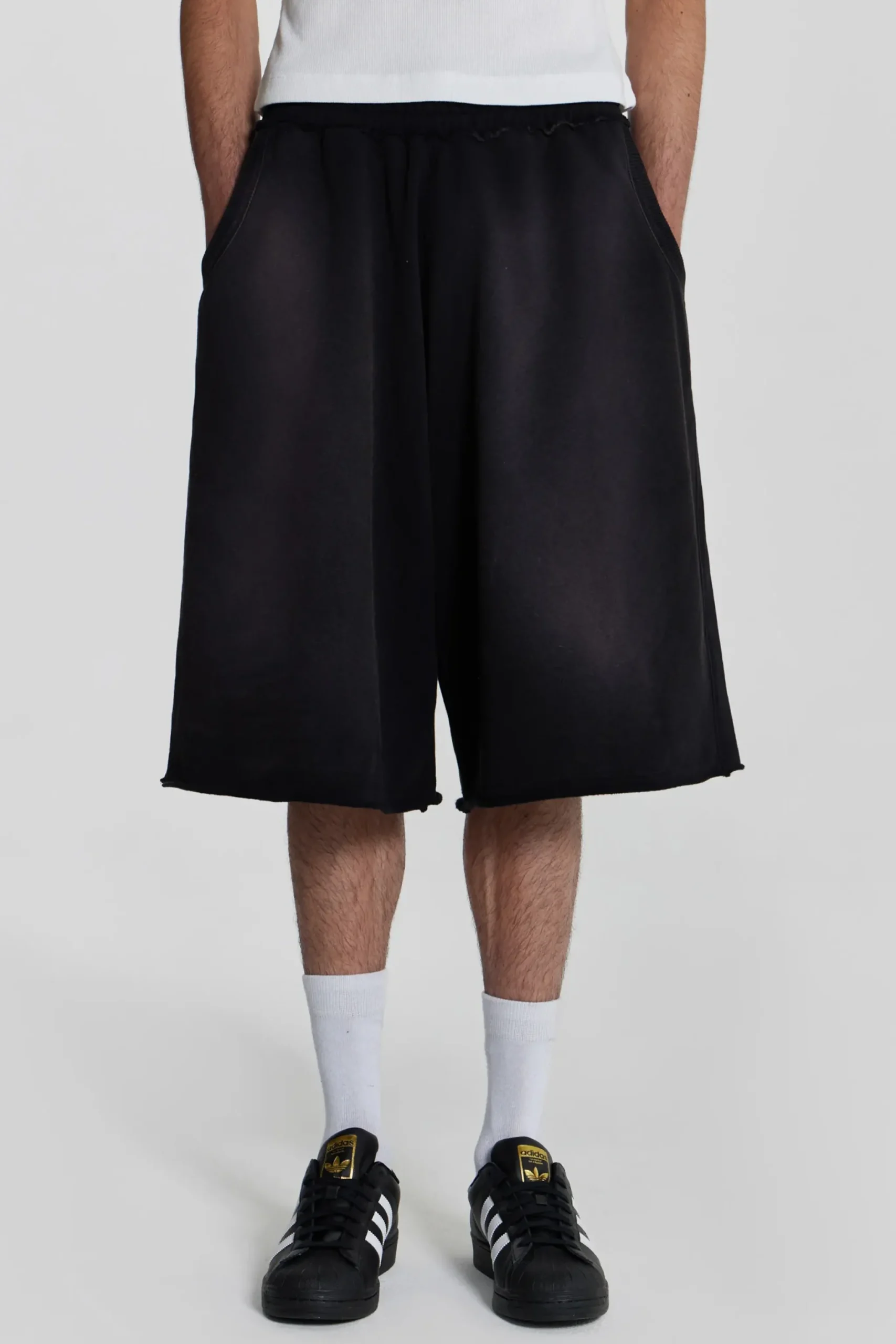 Best Jaded London Washed Black Monster Jogger Shorts