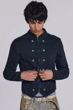 New Jaded London Washed Black Rebel Jacket