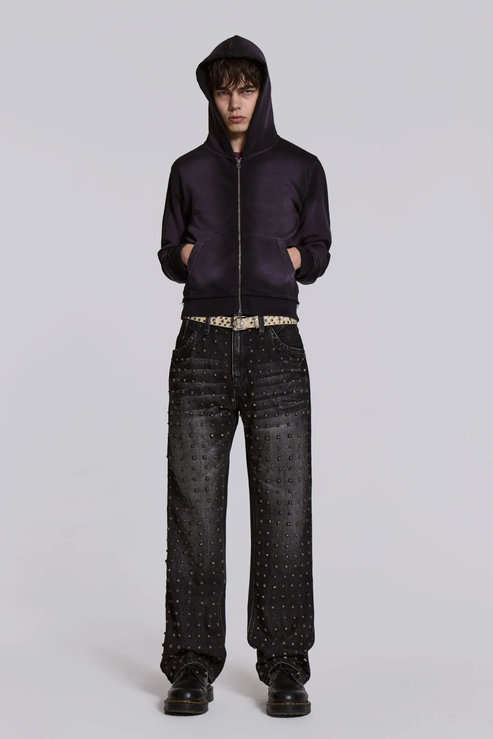 Best Sale Jaded London Washed Black Stud Scott Jean