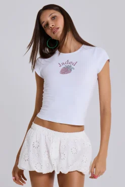 Flash Sale Jaded London White Broderie Lulu Puffball Boxer Micro Skirt